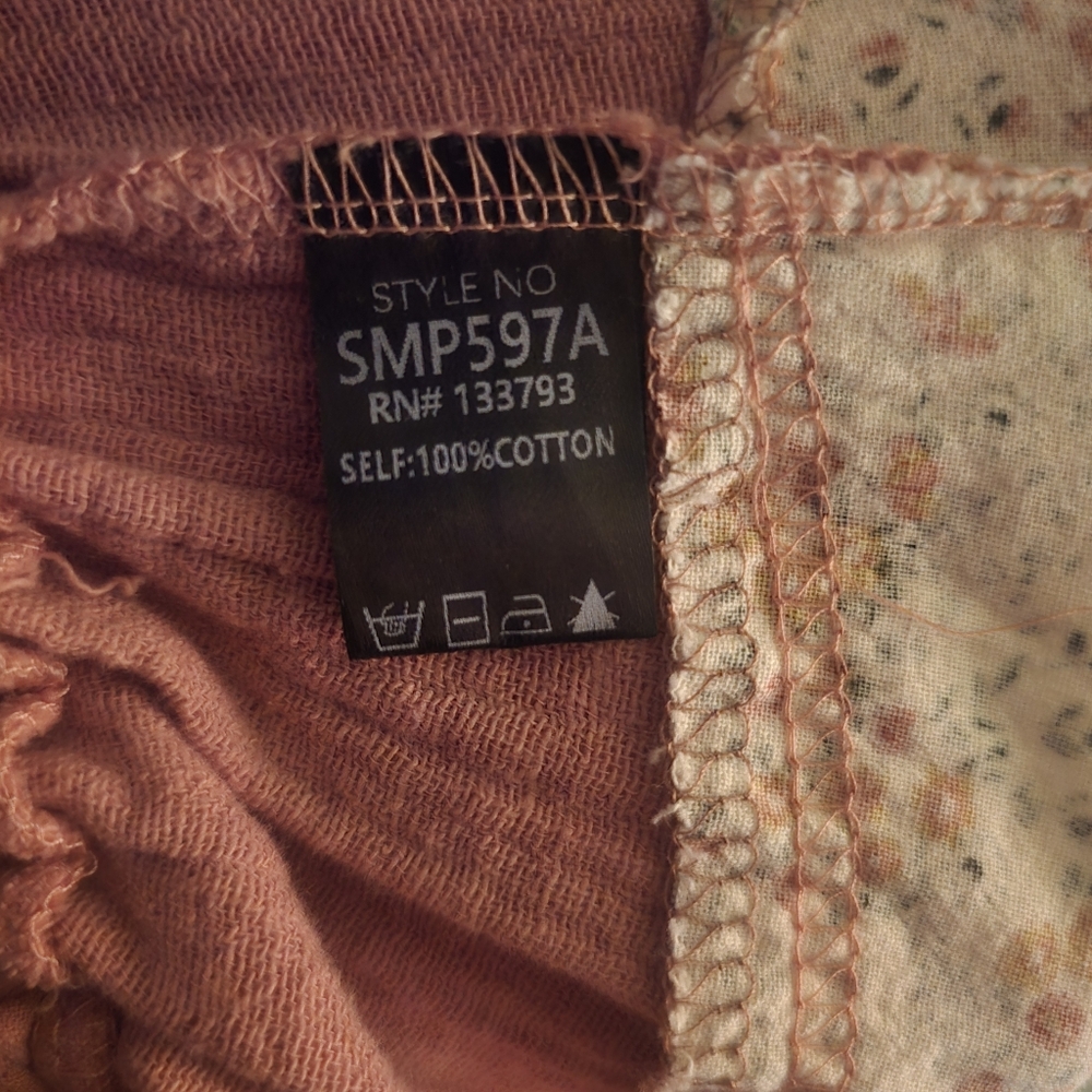 Floral Patchwork Wide Leg Pants – Drawstring Waist – NWOT 30-36" Waist - Cotton - Picture 8 of 8